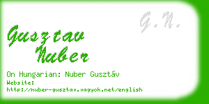 gusztav nuber business card